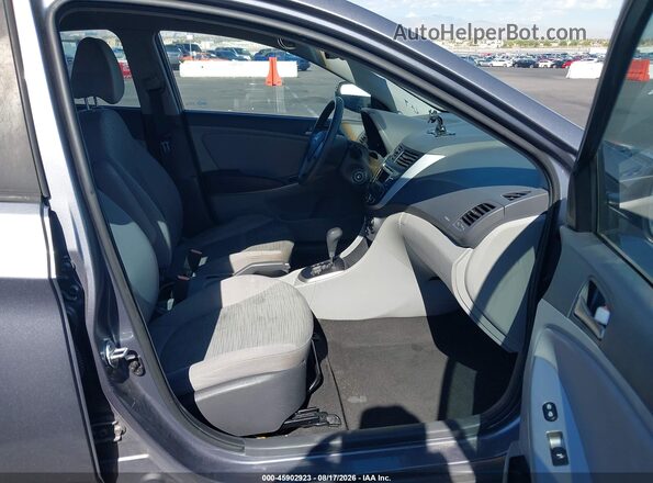 KMHCT4AE4GU111025 2016 HYUNDAI ACCENT Gray წინა სალონის ხედი