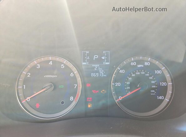 KMHCT4AE4GU136166 2016 HYUNDAI ACCENT Синий Вид щитка приборов