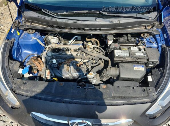 KMHCT4AE4GU136166 2016 HYUNDAI ACCENT Синий Вид задней части салона