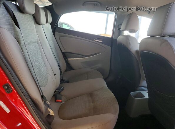 KMHCT4AE4GU974858 2016 HYUNDAI ACCENT Red Вид задніх сидінь