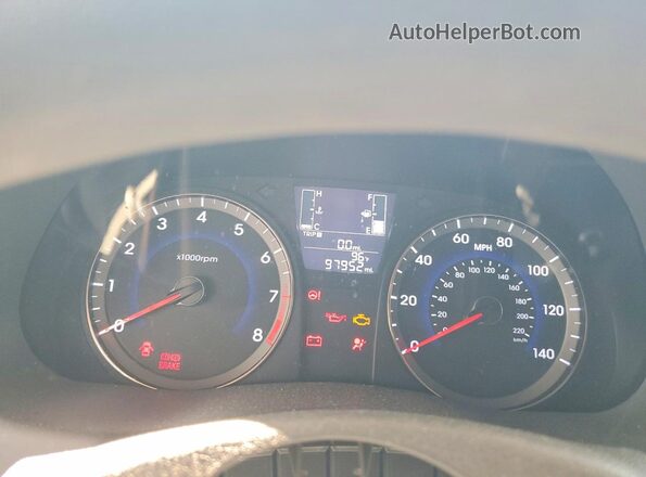 KMHCT4AE4GU974858 2016 HYUNDAI ACCENT Red Вид щитка приладів