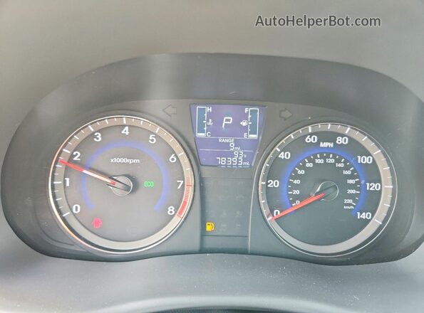 KMHCT4AE4HU174174 2017 HYUNDAI ACCENT Белый Вид щитка приборов