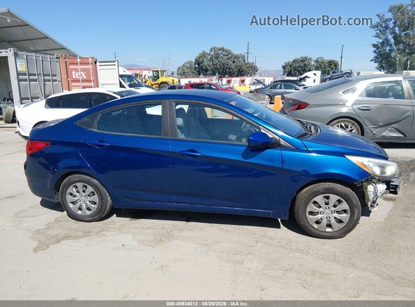 KMHCT4AE4HU248791 2017 HYUNDAI ACCENT Blue უკანა სალონის ხედი