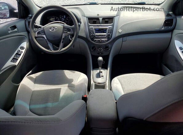 KMHCT4AE4HU331380 2017 HYUNDAI ACCENT Gray წინა პანელის ხედი