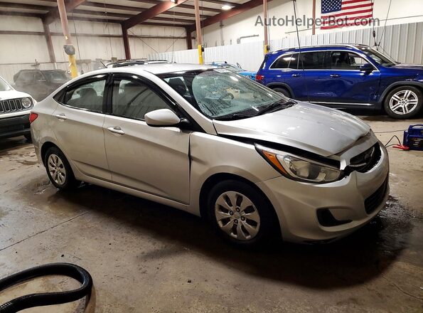 KMHCT4AE5GU004243 2016 HYUNDAI ACCENT Silver Передня права чверть