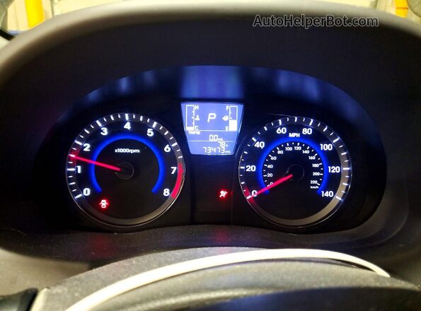 KMHCT4AE5GU004243 2016 HYUNDAI ACCENT Silver Вид щитка приладів