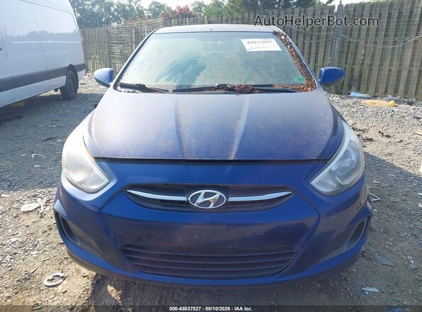 KMHCT4AE5GU004873 2016 HYUNDAI ACCENT Blue წინა ხედი