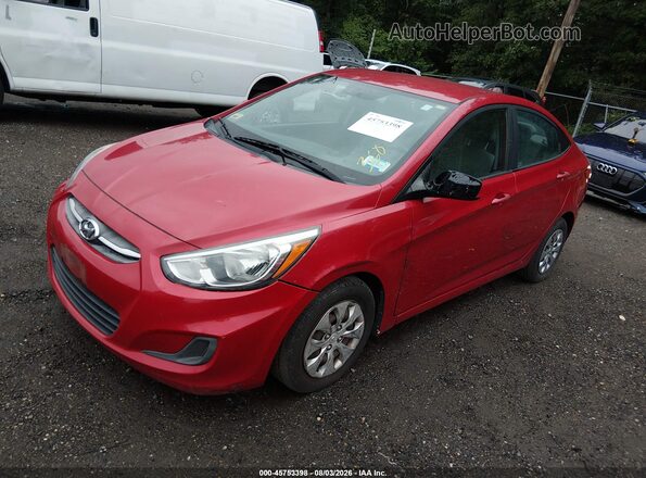 KMHCT4AE5GU072851 2016 HYUNDAI ACCENT Red Przód lewy