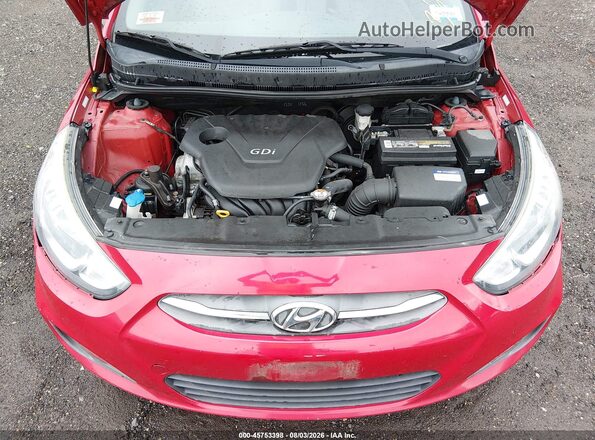KMHCT4AE5GU072851 2016 HYUNDAI ACCENT Red Widok z tyłu