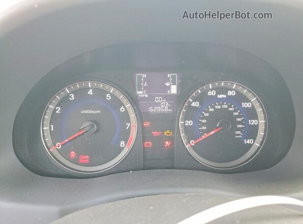 KMHCT4AE5GU093134 2016 HYUNDAI ACCENT Black Widok zestawu wskaźników