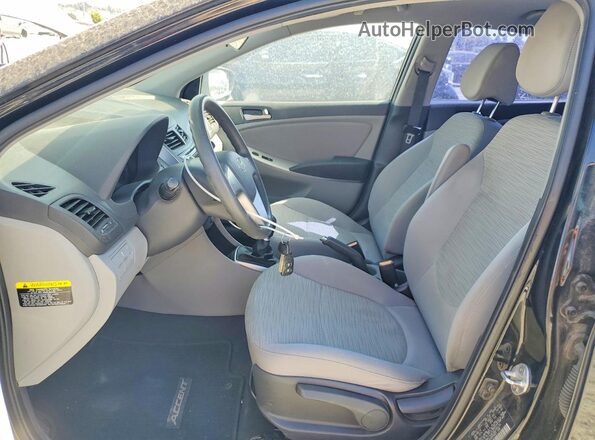 KMHCT4AE5GU093134 2016 HYUNDAI ACCENT Black Widok wnętrza z przodu