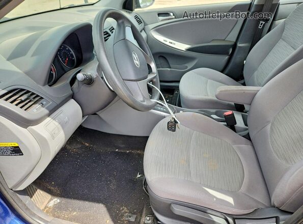 KMHCT4AE5GU136290 2016 HYUNDAI ACCENT Blue Вид салону спереду