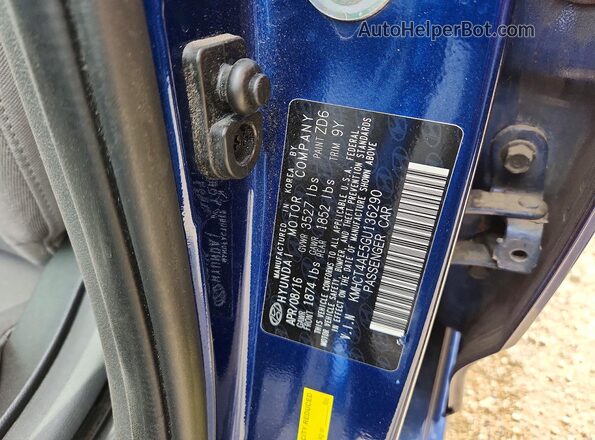 KMHCT4AE5GU136290 2016 HYUNDAI ACCENT Blue Вид підкапотного простору