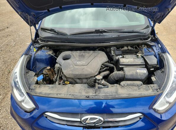 KMHCT4AE5GU136290 2016 HYUNDAI ACCENT Blue Вид задньої частини салону