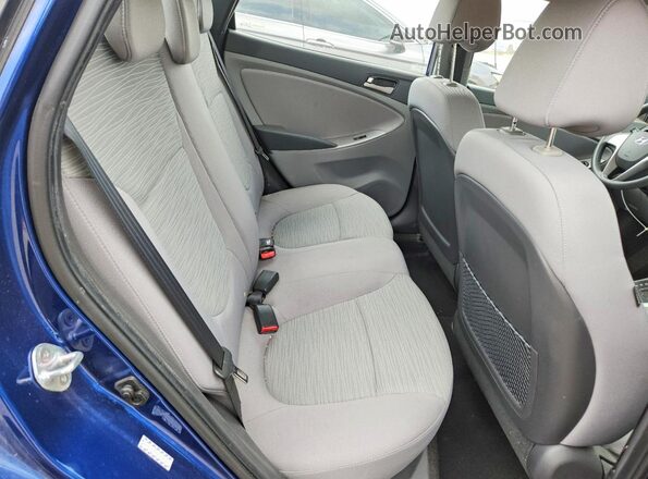 KMHCT4AE5GU136290 2016 HYUNDAI ACCENT Blue Вид задніх сидінь