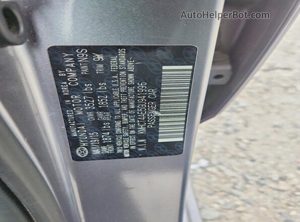 KMHCT4AE5GU941996 2016 HYUNDAI ACCENT Gray Vista del compartimento del motor