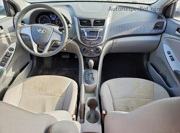 KMHCT4AE5HU242336 2017 HYUNDAI ACCENT White წინა პანელის ხედი