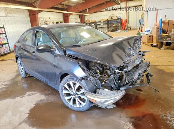 KMHCT4AE5HU355526 2017 HYUNDAI ACCENT Black წინა მარჯვენა