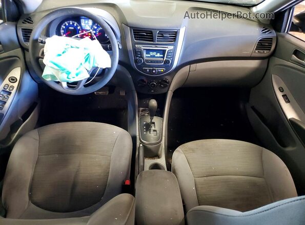 KMHCT4AE5HU355526 2017 HYUNDAI ACCENT Black წინა პანელის ხედი