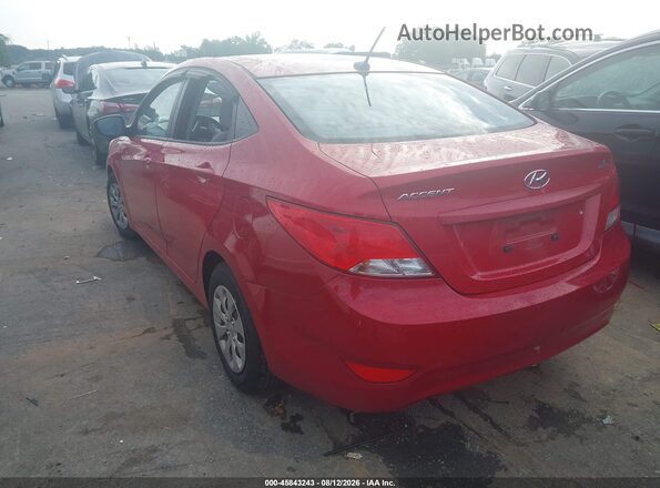 KMHCT4AE6GU061485 2016 HYUNDAI ACCENT Red Հետևի ձախ