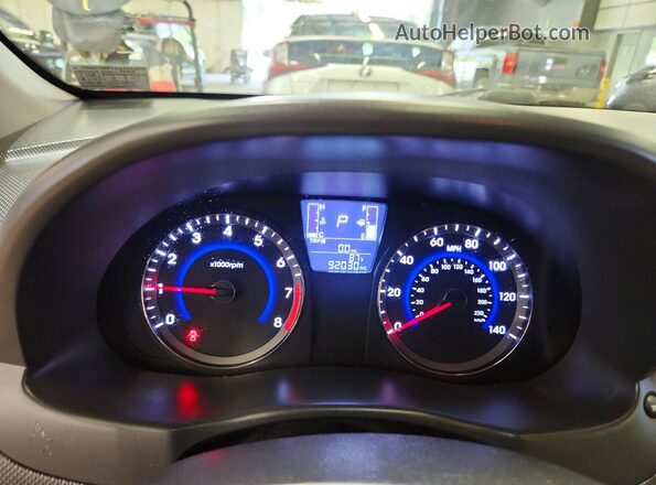 KMHCT4AE6GU955292 2016 HYUNDAI ACCENT Gray ხელსაწყოთა პანელის ხედი