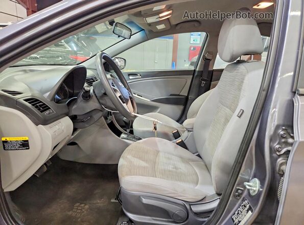 KMHCT4AE6GU955292 2016 HYUNDAI ACCENT Gray წინა სალონის ხედი
