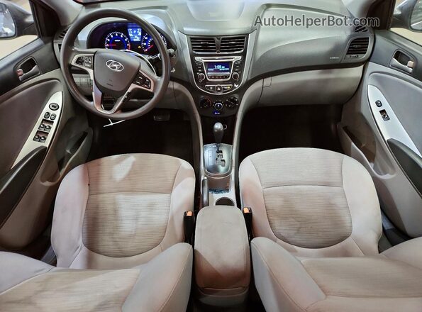 KMHCT4AE6GU955292 2016 HYUNDAI ACCENT Gray წინა პანელის ხედი