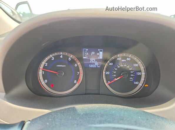 KMHCT4AE6GU961397 2016 HYUNDAI ACCENT Бежевый Вид щитка приборов
