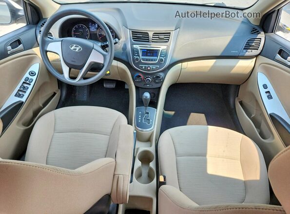 KMHCT4AE6GU961397 2016 HYUNDAI ACCENT Бежевый Вид панели приборов