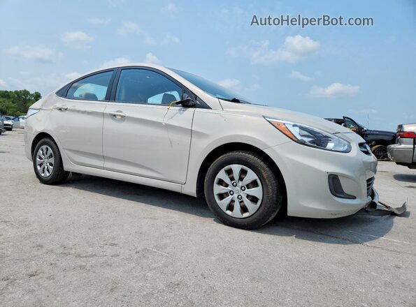 KMHCT4AE6GU961397 2016 HYUNDAI ACCENT Бежевый Передняя правая четверть