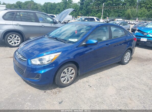 KMHCT4AE6GU991354 2016 HYUNDAI ACCENT Blue Առջևի ձախ երեք քառորդ տեսարան