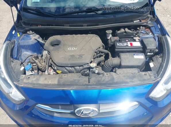 KMHCT4AE6GU991354 2016 HYUNDAI ACCENT Blue Հետևի տեսք