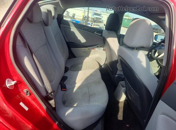 KMHCT4AE6HU313432 2017 HYUNDAI ACCENT Red Rear seats view