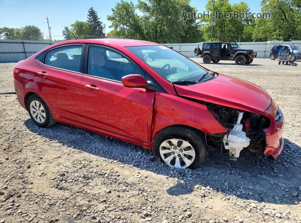 KMHCT4AE6HU337214 2017 HYUNDAI ACCENT Red Передня права чверть