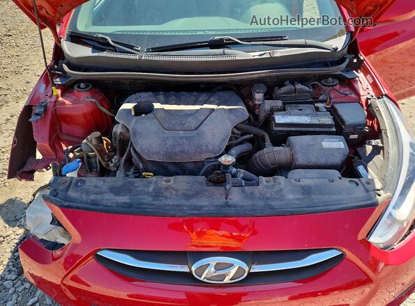 KMHCT4AE6HU337214 2017 HYUNDAI ACCENT Red Вид задньої частини салону