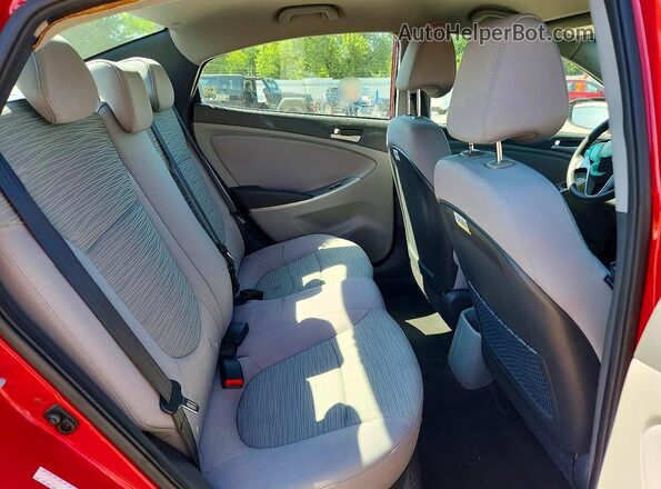 KMHCT4AE6HU337214 2017 HYUNDAI ACCENT Red Вид задніх сидінь