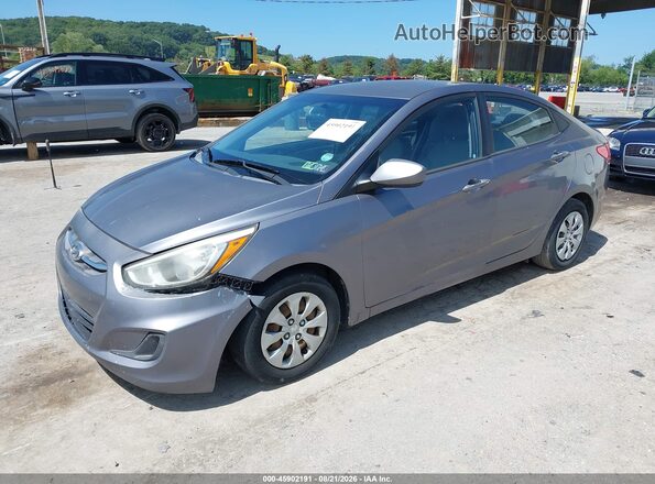 KMHCT4AE7GU073628 2016 HYUNDAI ACCENT Silver წინა მარცხენა ხედი სამი მეოთხედიდან