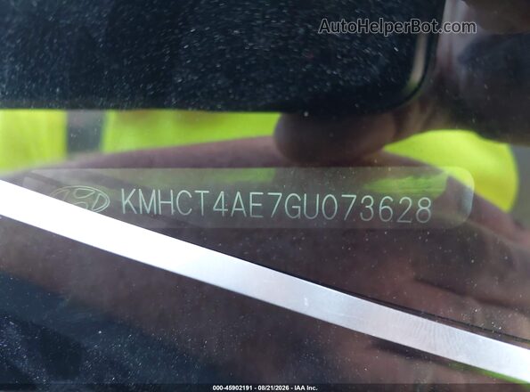 KMHCT4AE7GU073628 2016 HYUNDAI ACCENT Silver ძრავის განყოფილების ხედი