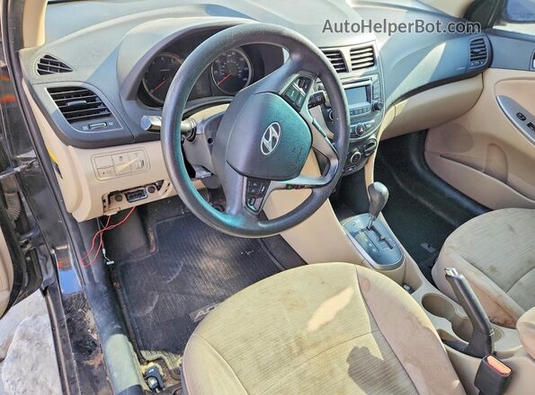 KMHCT4AE7GU096178 2016 HYUNDAI ACCENT Black Вид панелі приладів