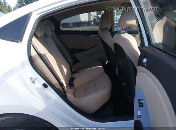 KMHCT4AE7GU163720 2016 HYUNDAI ACCENT White VIN კოდის სტიკერის ხედი
