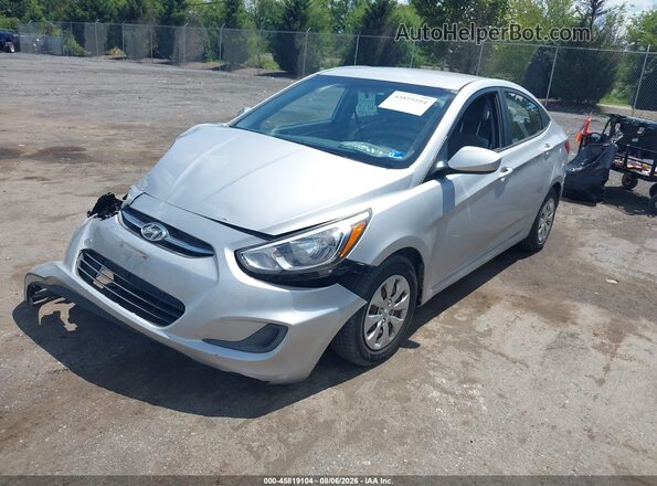 KMHCT4AE7GU943510 2016 HYUNDAI ACCENT Silver Առջևի ձախ երեք քառորդ տեսարան