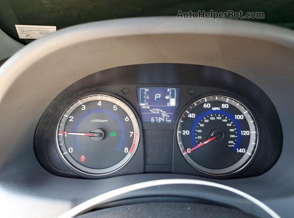 KMHCT4AE7GU945533 2016 HYUNDAI ACCENT Gray Instrument cluster view