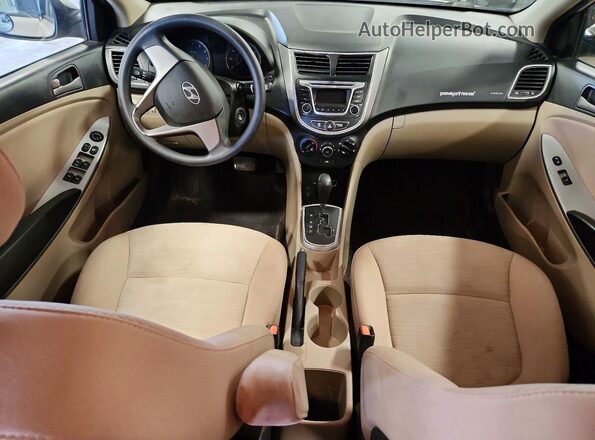 KMHCT4AE7GU952627 2016 HYUNDAI ACCENT Beige Առջևի վահանակի տեսք
