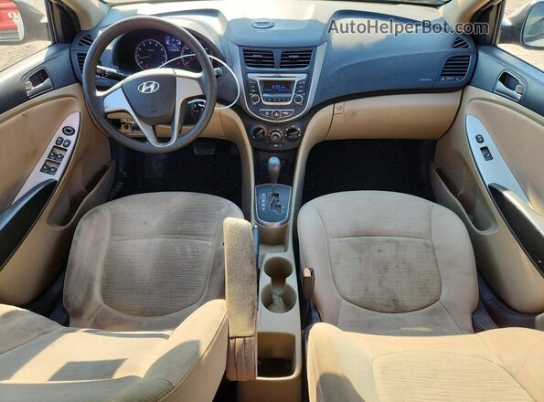 KMHCT4AE7GU966950 2016 HYUNDAI ACCENT Cream Dashboard view