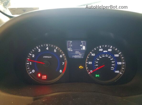 KMHCT4AE7HU358265 2017 HYUNDAI ACCENT Black Instrument cluster view