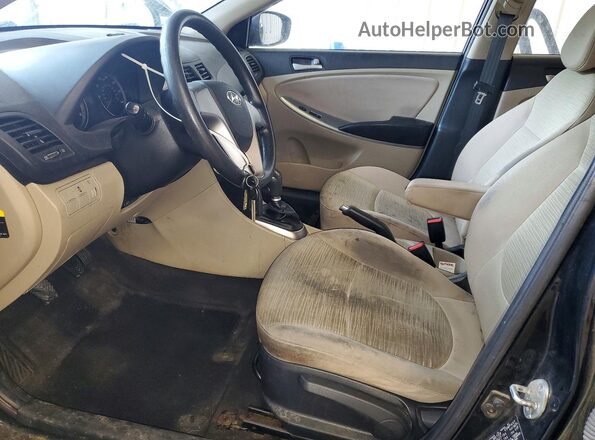 KMHCT4AE7HU358265 2017 HYUNDAI ACCENT Black Front interior view