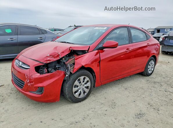 KMHCT4AE8GU078353 2016 HYUNDAI ACCENT Red უკანა მარცხენა