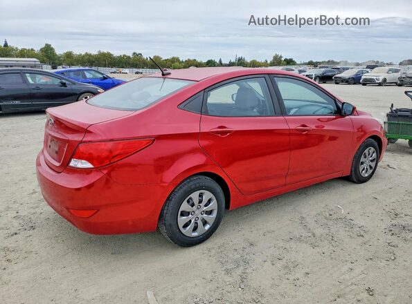 KMHCT4AE8GU078353 2016 HYUNDAI ACCENT Red წინა სალონის ხედი