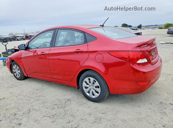 KMHCT4AE8GU078353 2016 HYUNDAI ACCENT Red უკანა ხედი