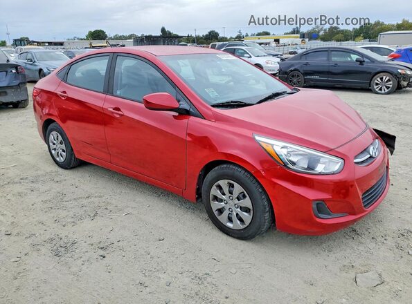KMHCT4AE8GU078353 2016 HYUNDAI ACCENT Red უკანა სალონის ხედი